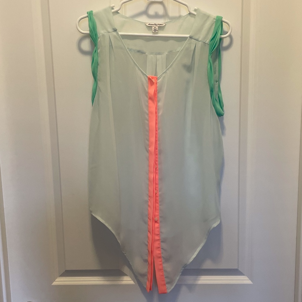 American Eagle Flowy Front Knot Layering Tank